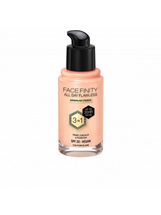 Crème Make-up Base Max Factor Face Finity All Day Flawless 3-in-1 Spf 20 Nº C30 Porcelain 30 ml
