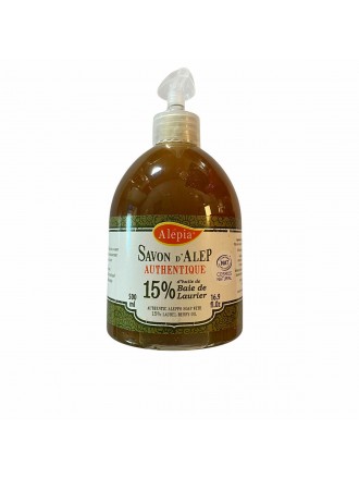 Liquid Soap Alepia Savon D´Alep Authentique Dosage dispenser Laurel berry oil (500 ml)