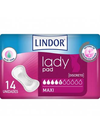Incontinence Sanitary Pad Lindor Lady Pad Maxi 14 Units