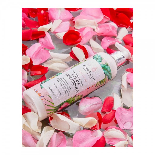 Balsamo riparatore Flora & Curl Hydrate Me Honey Rose water (300 ml)