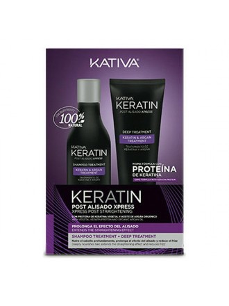 Set di piastre per capelli brasiliane Kativa Keratin (2 pezzi) (250 ml + 200 ml)