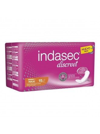Maxi pads without wings Indasec Discreet (15 uds)