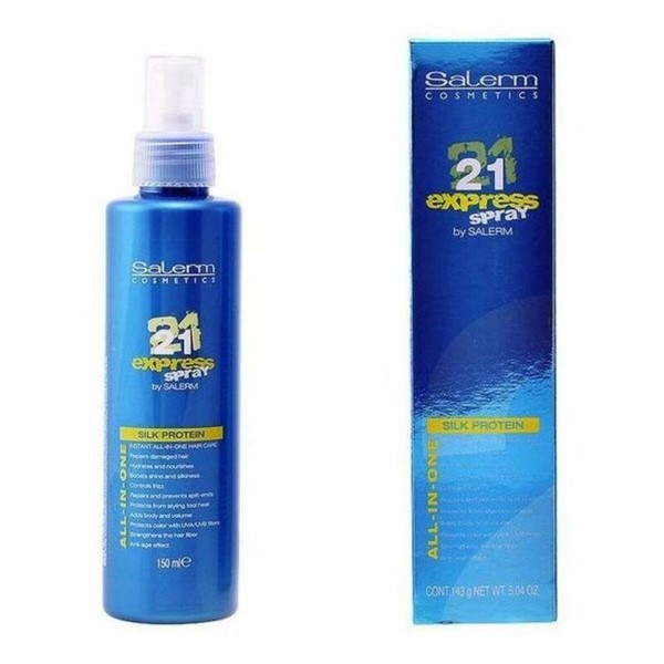 Maschera per capelli senza chiarificatore 21 Express Silk Protein Spray Salerm (150 ml)