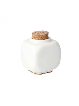 Container Eurostil CERAMICO BLANCO Ceramic Cork White