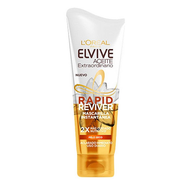 Maschera per capelli ristrutturante Elvive Rapid Reviver L'Oreal Make Up (180 ml) (180 ml)