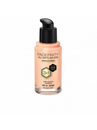 Crème Make-up Base Max Factor Face Finity All Day Flawless 3-in-1 Spf 20 Nº C40 Light ivory 30 ml