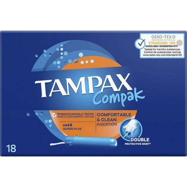 Super Plus Tampon Tampax Tampax Compak Applicator 18 Units