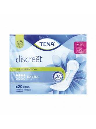 Normal sanitary pads without wings Tena Discreet Extra 20 Units