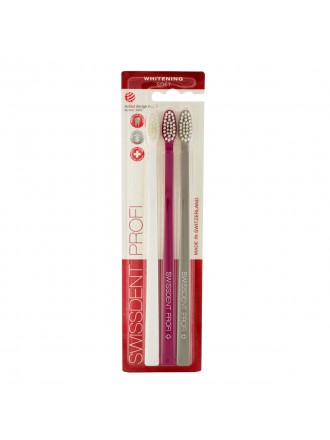 Whitening Toothbrush Swissdent Soft Family Grey Pink White