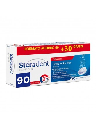 Cleaning Tablets for Dentures Steradent Triple Acción 90Units