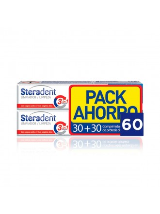 Cleaning Tablets for Dentures Steradent Triple Acción 60 Units