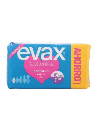 Normal Sanitary Pads with Wings Cottonlike Evax