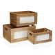 Set of decorative boxes Versa Wood (26 x 18 x 386 cm) (3 pcs)