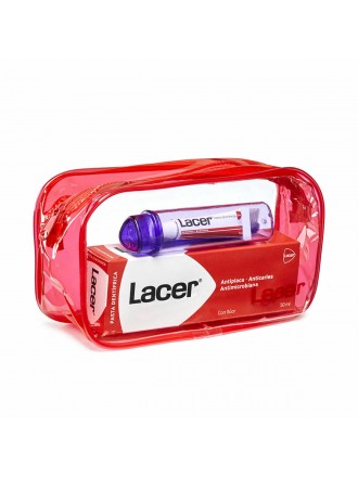 Toothbrush, Toothpaste and Mouthwash Set Lacer Travel (4 Pieces)