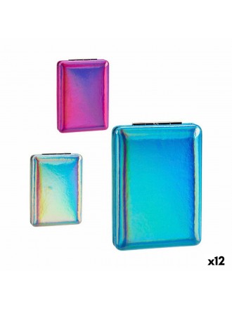Pocket Mirror Metallic 2,5 x 8,5 x 6,2 cm (12 Units)