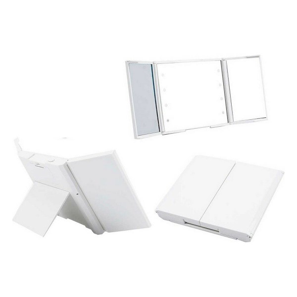 Pocket Mirror White LED Light 1,5 x 9,5 x 11,5 cm (12 Units)
