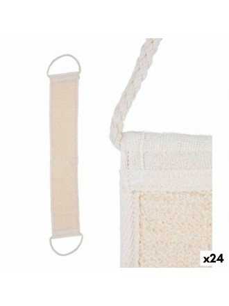 Body Sponge With handles White Beige 20 x 2,5 x 9,5 cm (24 Units)